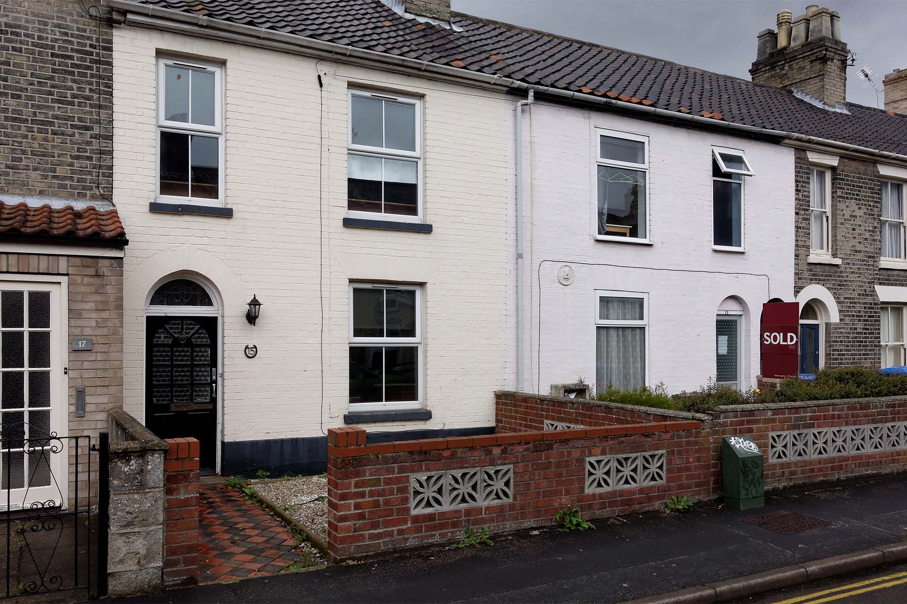 White terraced house