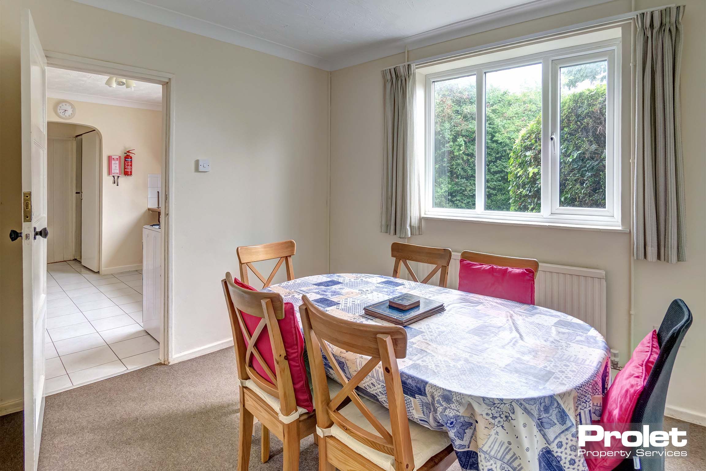 Dining room with table and chairs
