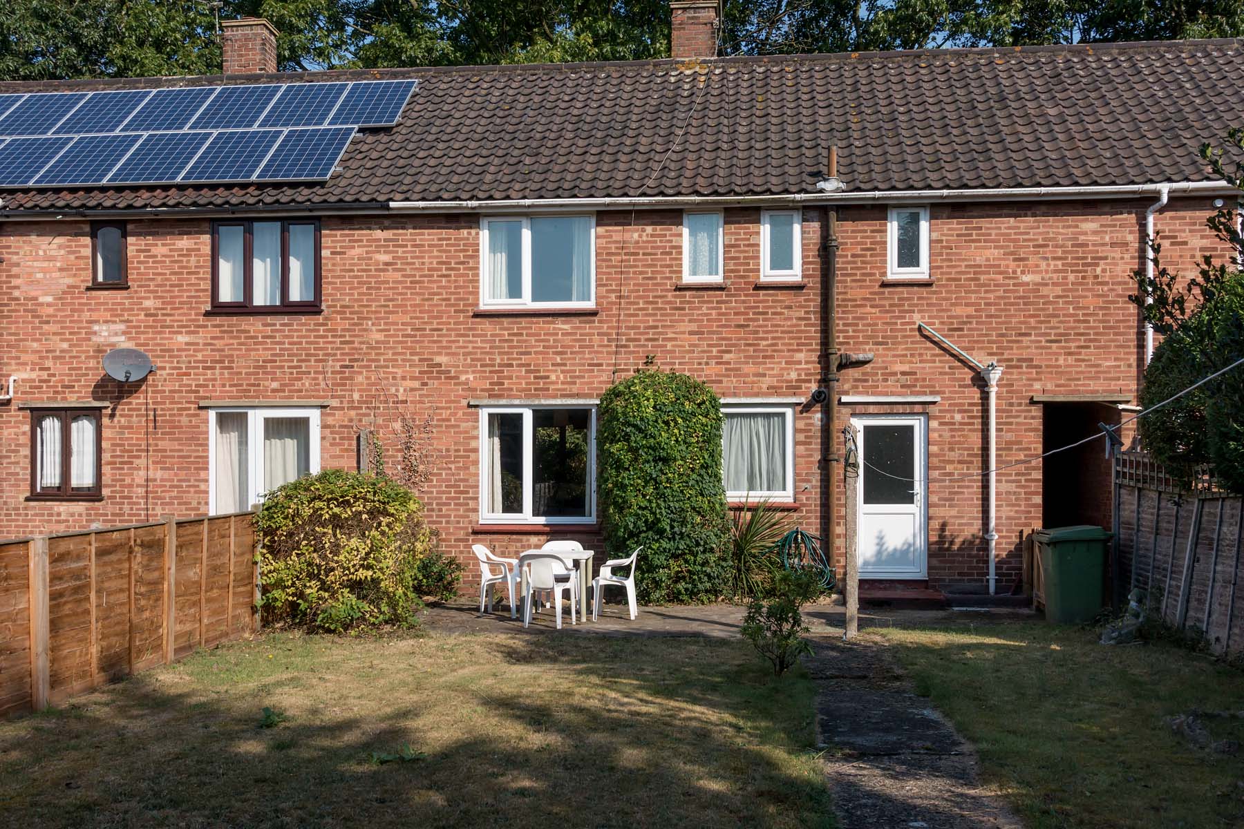 Red brick terraced house