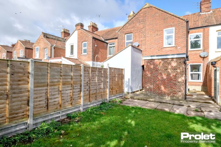 Rear garden laid to lawn
