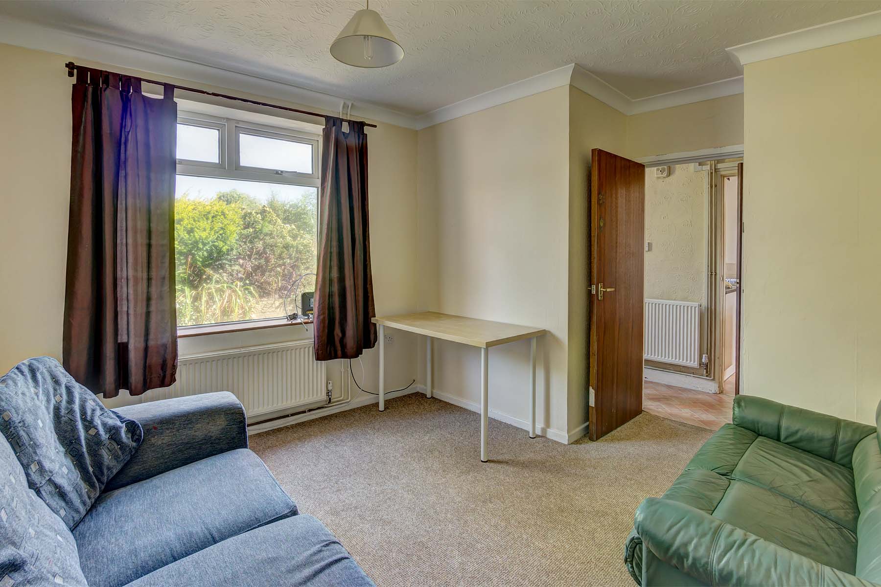 Large living room with sofas