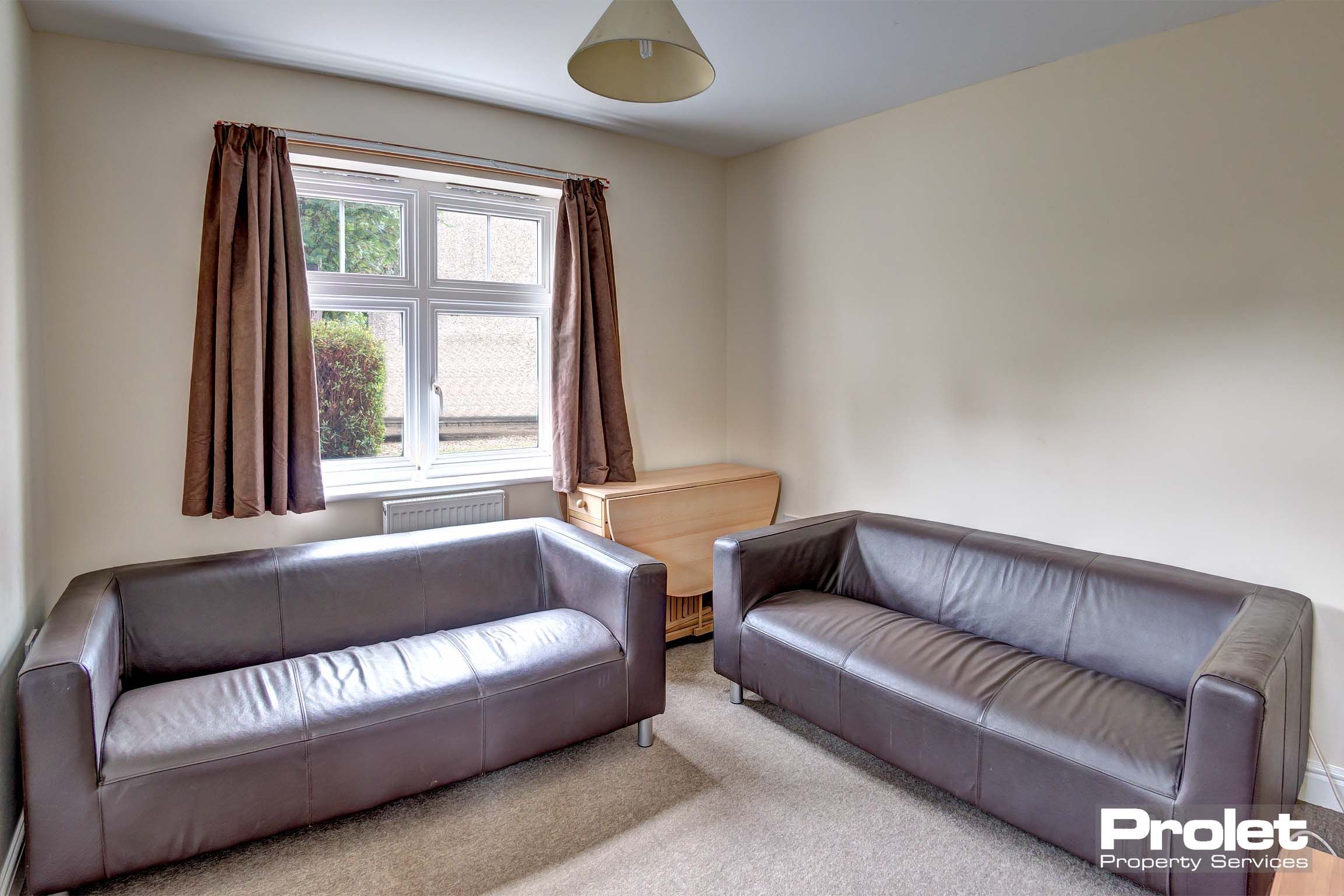 Lounge area with two leather sofas