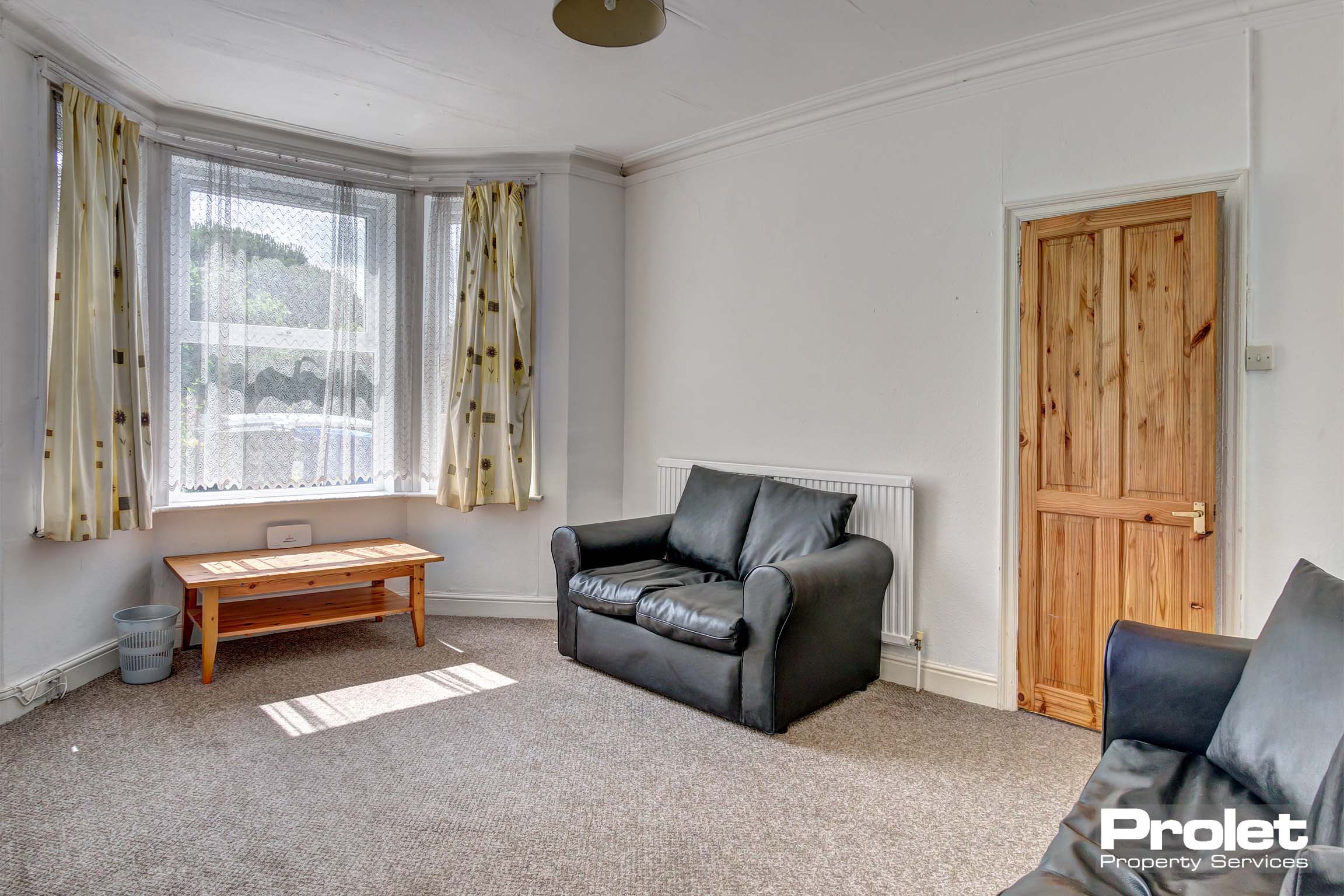 Living room with sofas and coffee table