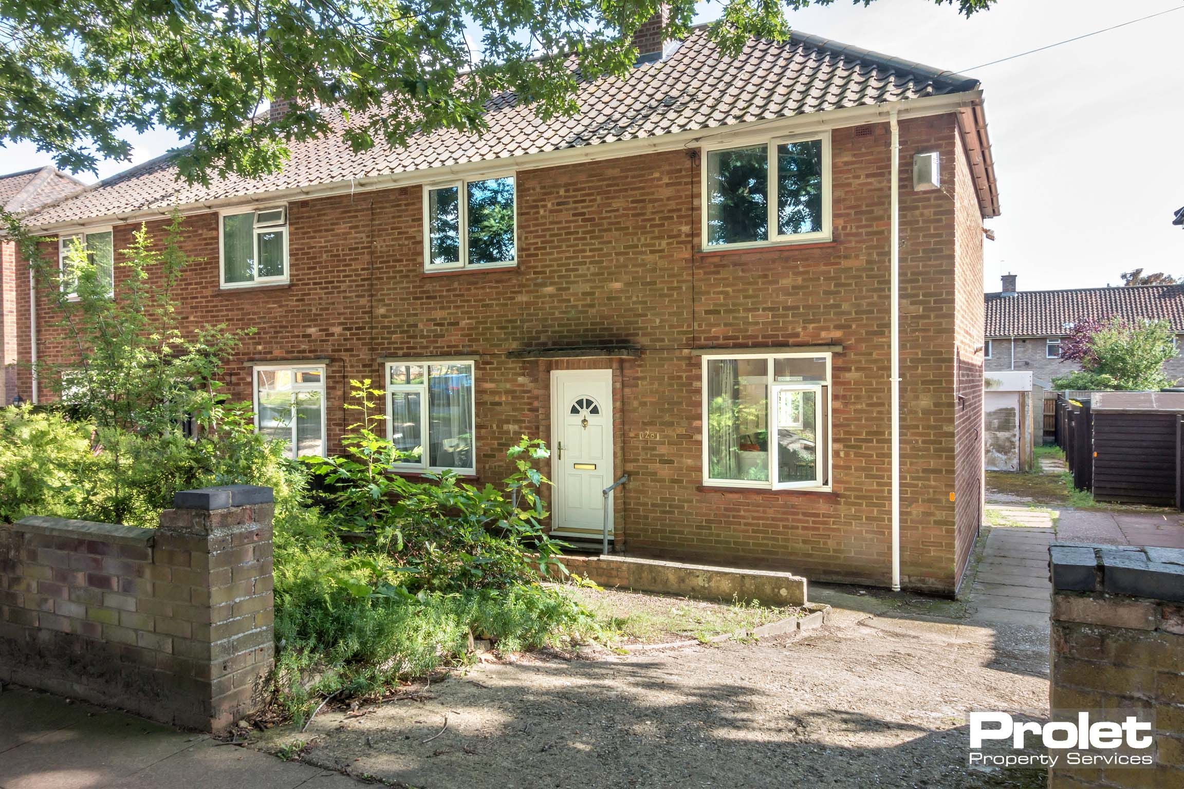 Brick semi-detached house
