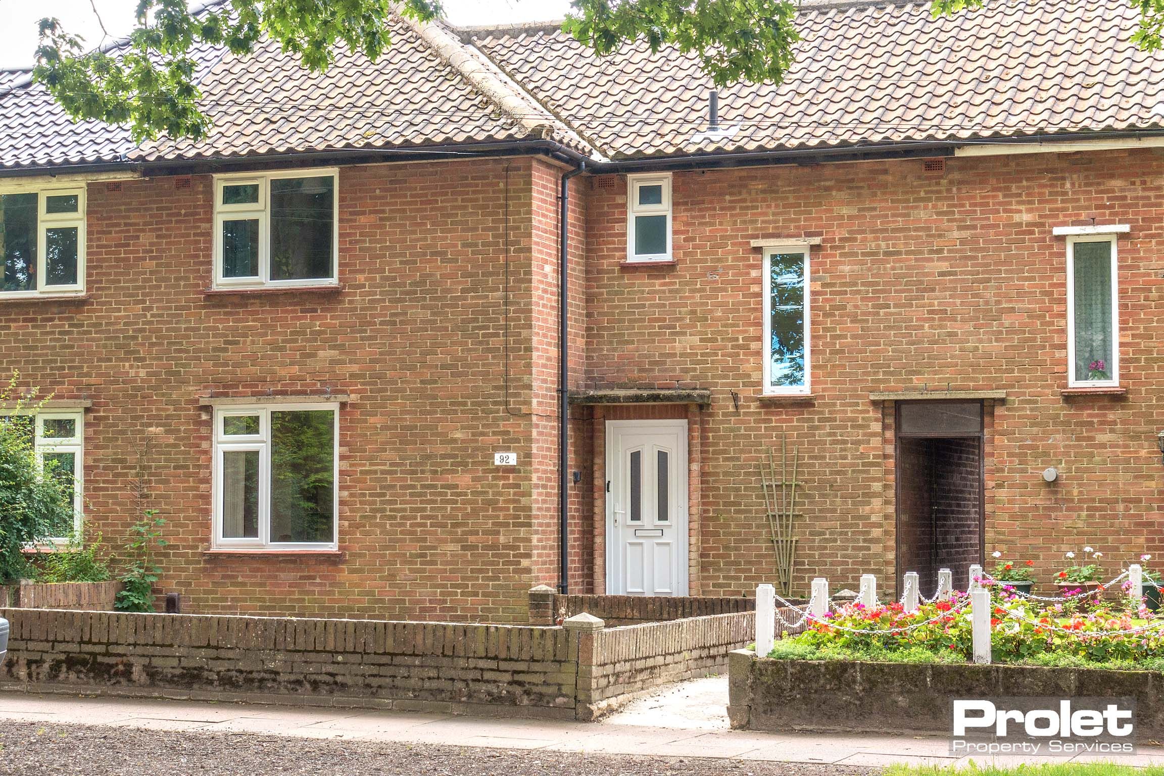 Brick semi-detached house