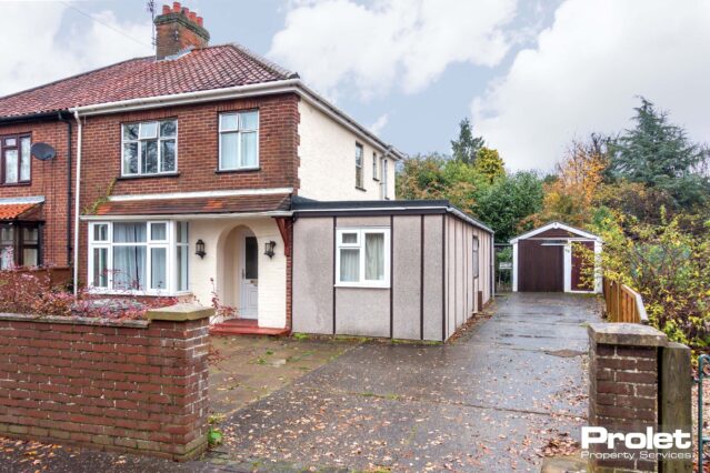 Semi detached property with side extension and large driveway
