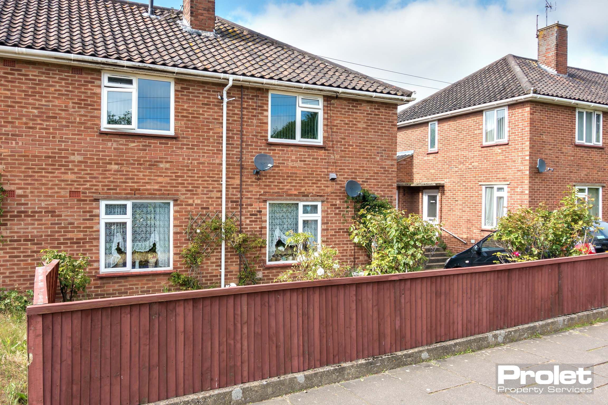 Semi detached brick house