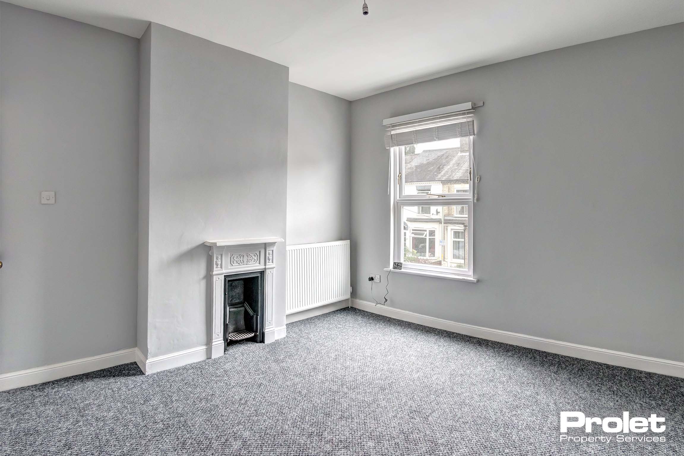 Grey walls and grey carpet