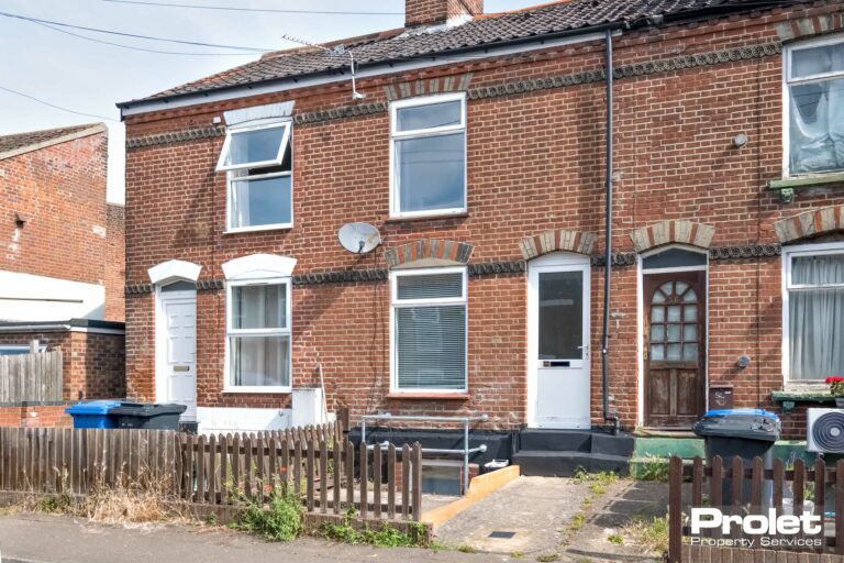 Red brick terraced house