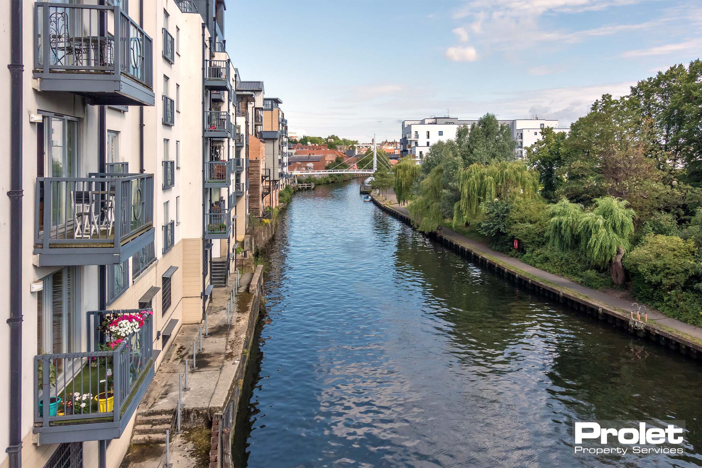 View of the river from the balcony