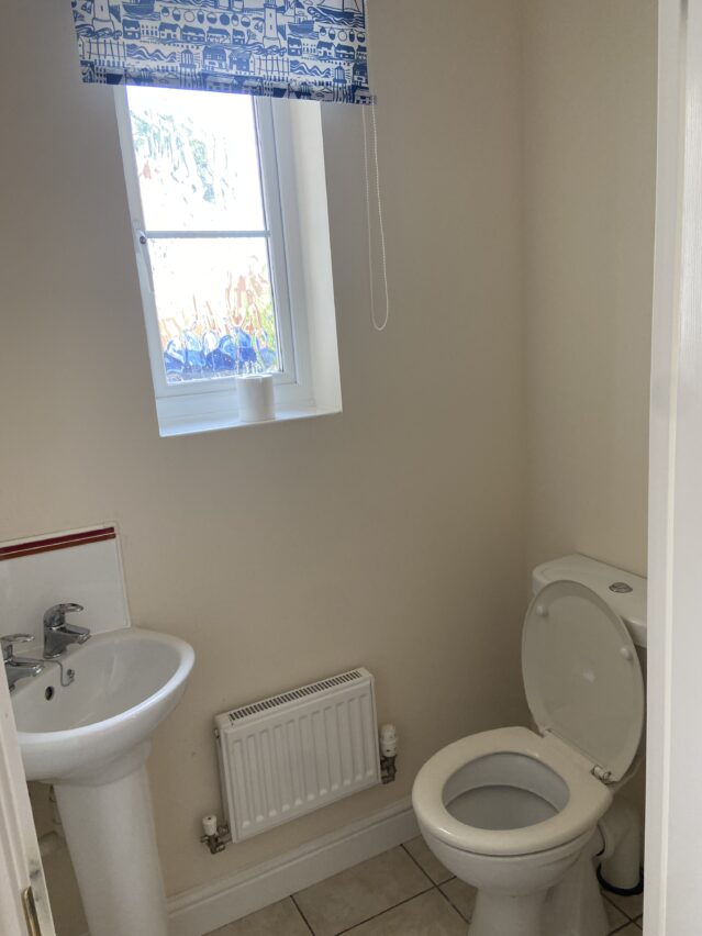 Downstairs WC with toilet and sink