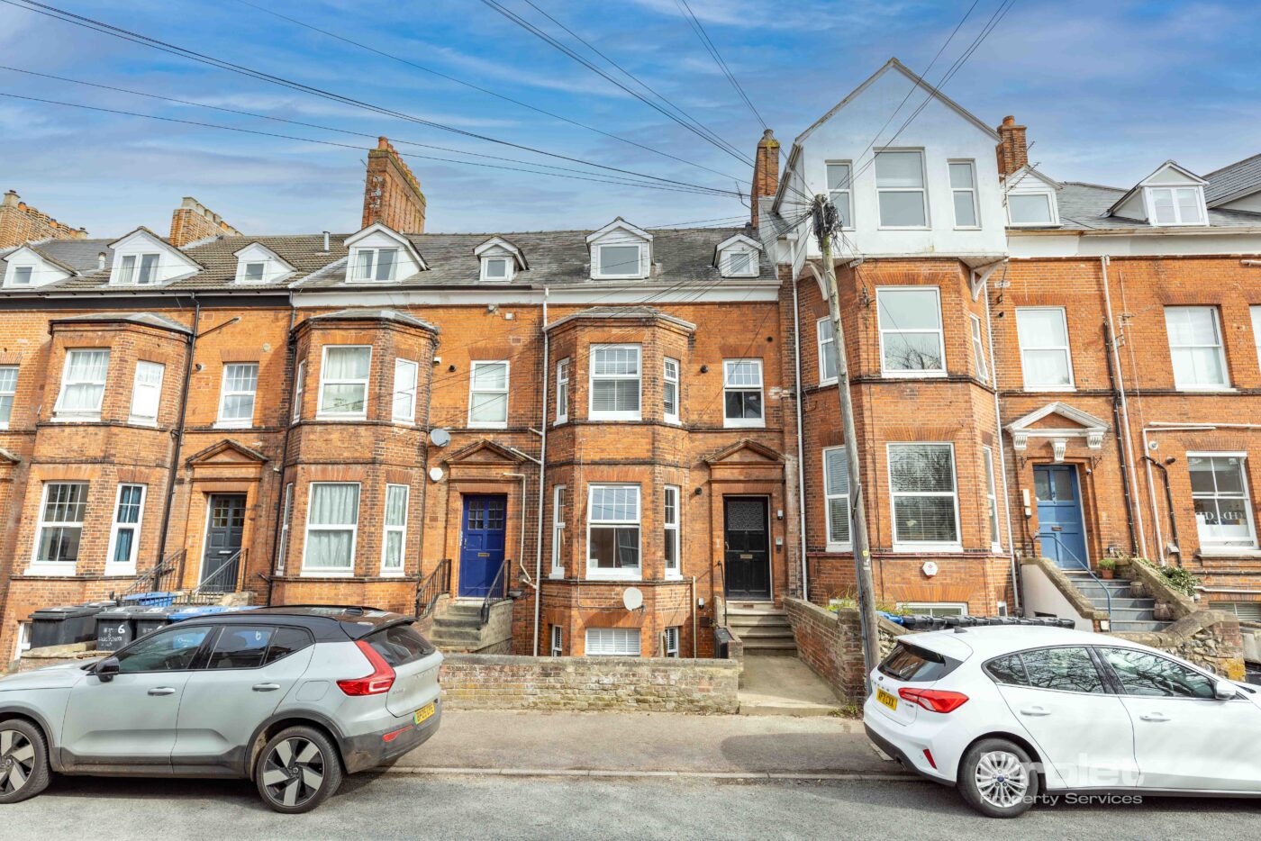 Brick building with intercom entry